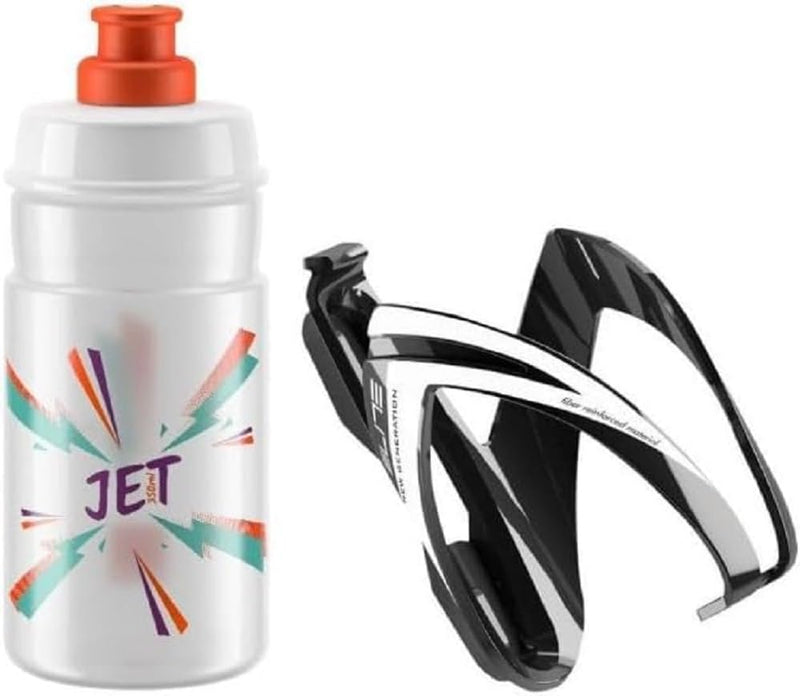 Elite Ceo Jet youth bottle kit includes cage and 66 mm, 350 ml bottle orange