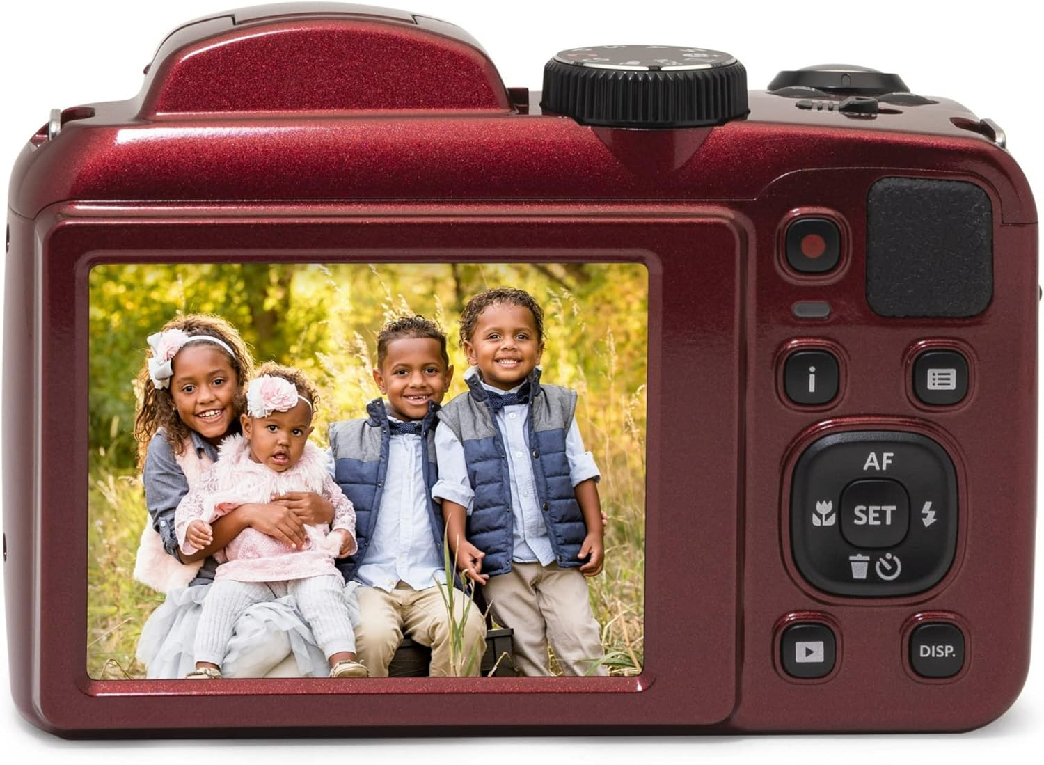 KODAK PIXPRO Astro Zoom AZ255-RD 16MP Digital Camera with 25X Optical Zoom 24mm Wide Angle 1080P Full HD Video and 3" LCD (Red