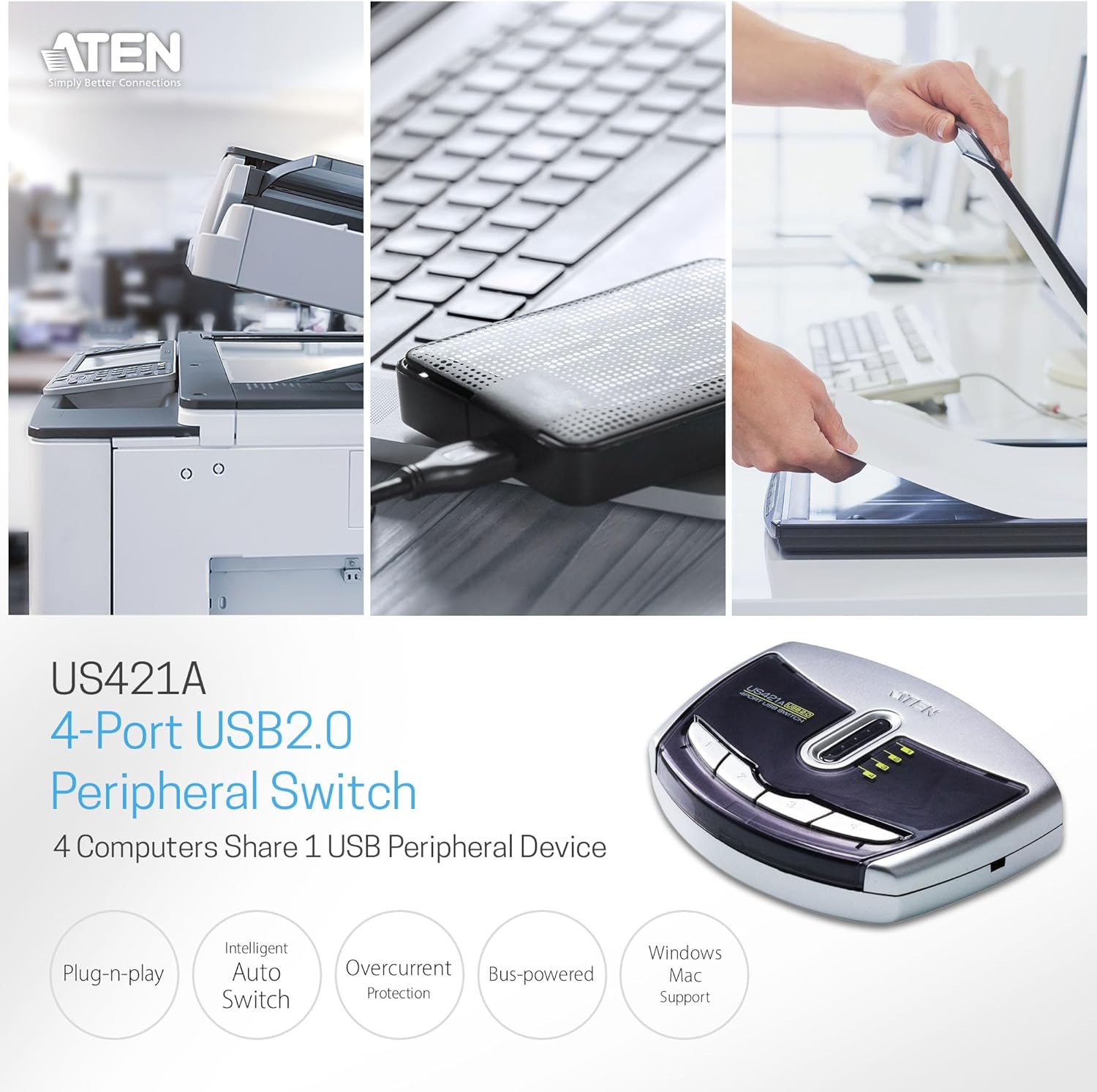 Usb Hub Aten Us221A-A7