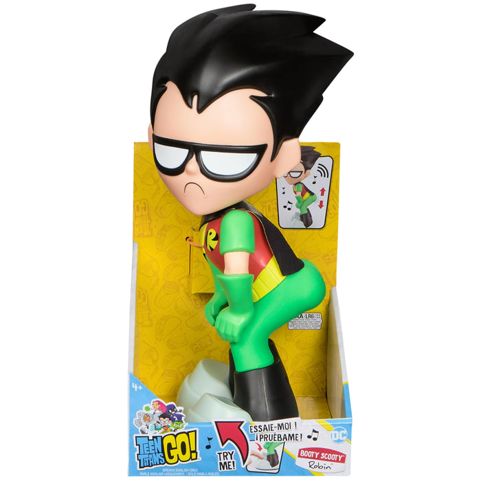 DC Comics Teen Titans Go! Booty Scooty Robin, Dancing Figure with Music, Press-Activated, Collectible Toy for Kids Ages 4 and Up