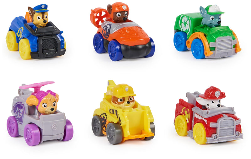 Patrulla Canina - Pack 6 Coches Pup Squad Racers - Patrulla Canina Juguetes - Juegos Infantiles - 6070070 - Juguetes Niños 3 años + - Regalo Niño 3 años +
