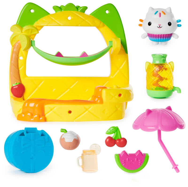 LA CASA DE MUÑECAS DE GABBY - BALCÓN FIESTA DE BATIDOS DE FRUTA 'CAKEY' GABBY'S DOLLHOUSE, FIGURA CAKEY Y ACCESORIOS CASA DE MUÑECAS - 6071359 - Juguetes Niñas 3 años + - Regalo Niña 3 años +