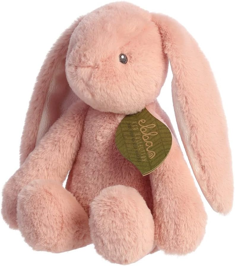 Aurora, 23318, ebba Baby Eco Brenna Bunny, 12.5In, Recycled Soft Toy, Pink