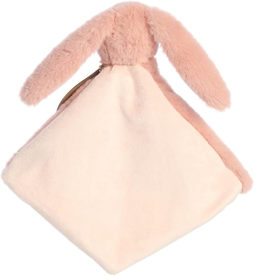 Aurora, 23324, ebba Baby Eco Brenna Bunny Luvster Blanket, 12In, Recycled Soft Toy, Pink