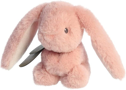 Aurora, 23330, ebba Baby Eco Brenna Bunny Rattle, 6In, Recycled Soft Toy, Pink