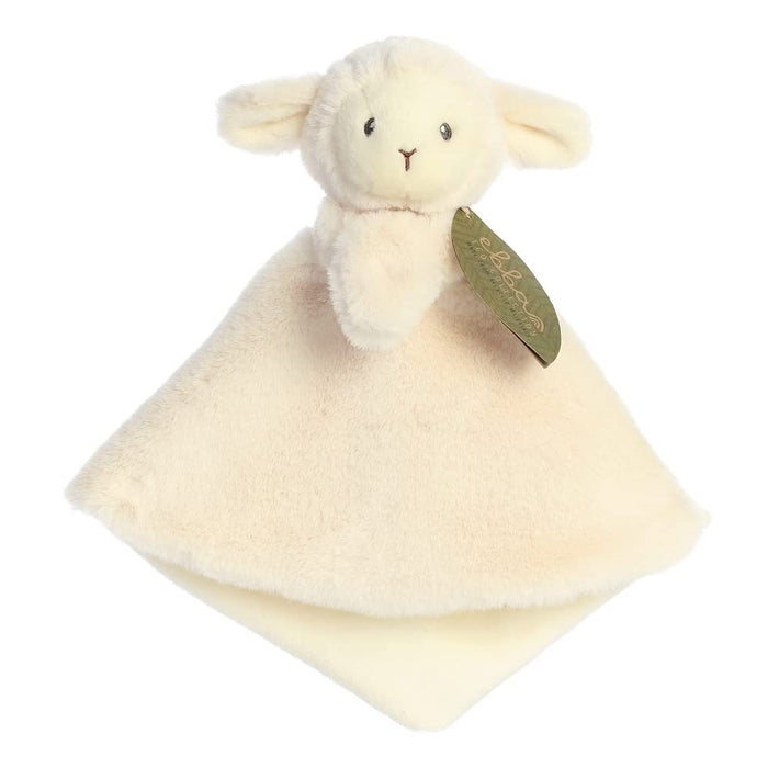 AURORA, 23361, ebba Baby Eco Laurin Lamb Luvster Blanket, 12In, Recycled Soft Toy, White