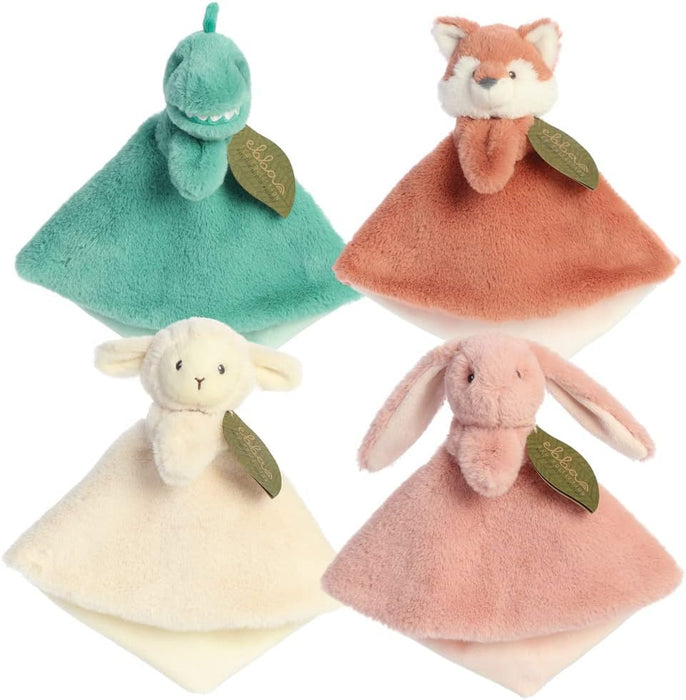 AURORA, 23361, ebba Baby Eco Laurin Lamb Luvster Blanket, 12In, Recycled Soft Toy, White