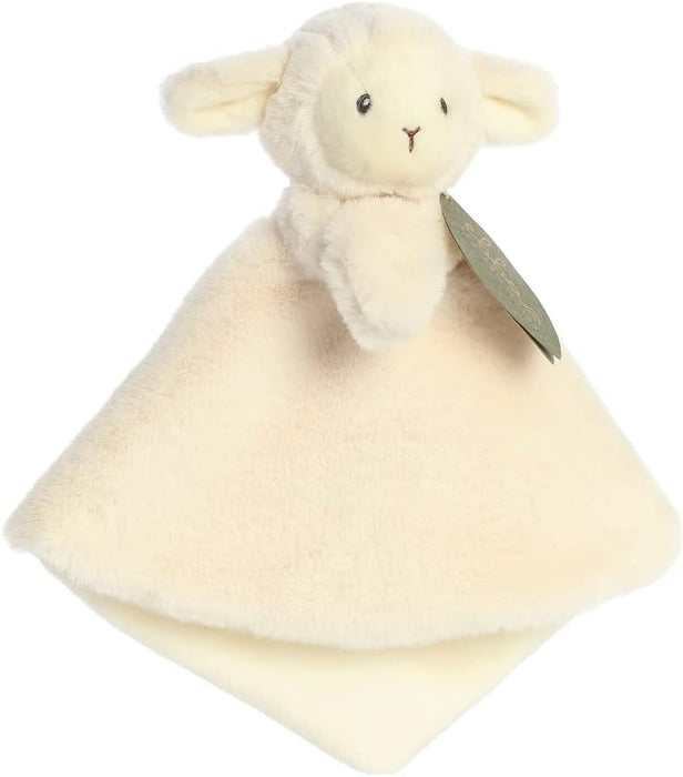 AURORA, 23361, ebba Baby Eco Laurin Lamb Luvster Blanket, 12In, Recycled Soft Toy, White