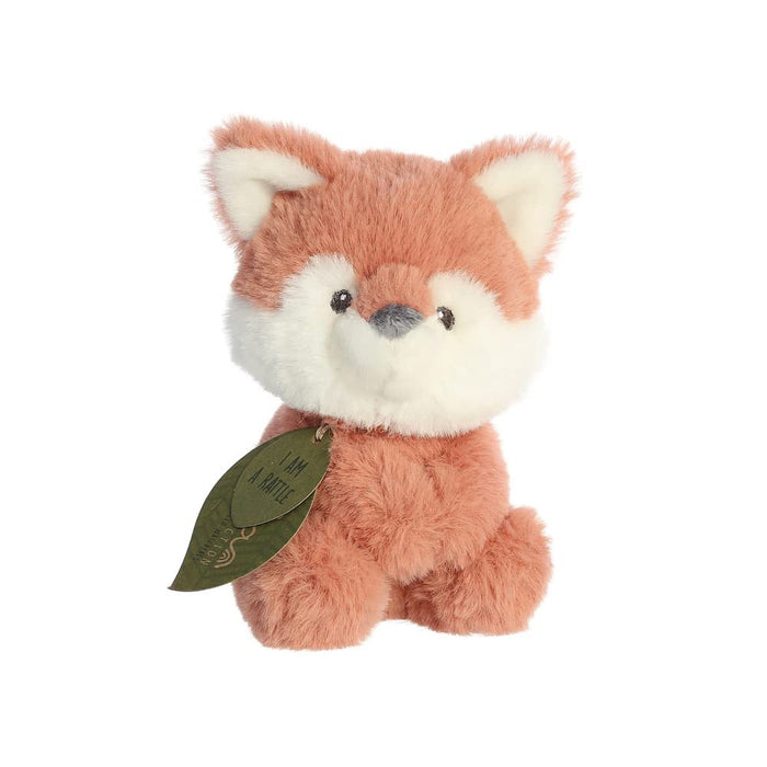 Aurora, 23365, ebba Baby Eco Francis Fox Kit Rattle, 6In, Recycled Soft Toy, Brown