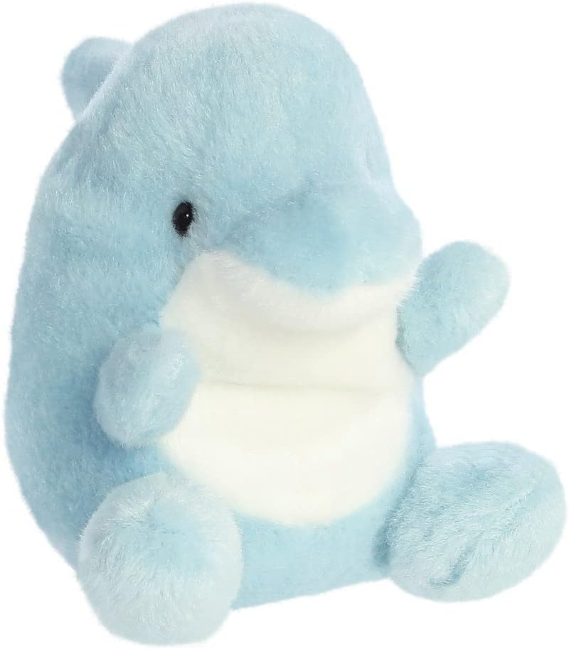 Aurora, 33684, Palm Pals Clicks Dolphin, 5In, Soft Toy, Blue