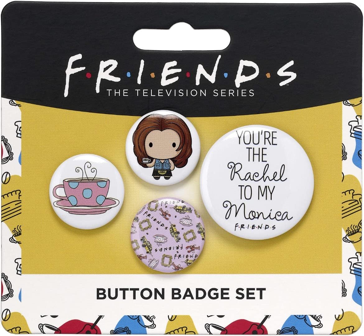 Offizielles „Friends“-Knopf-Set von The Carat Shop.