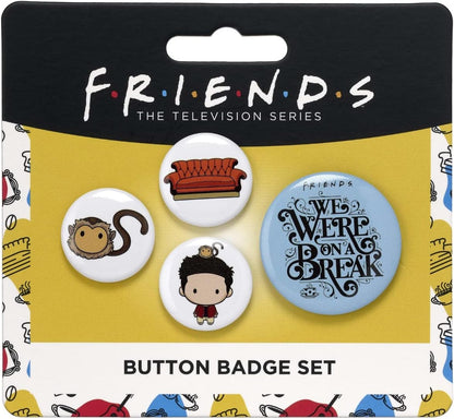 Offizielles „Friends Ross“ Button-Set von The Carat Shop.