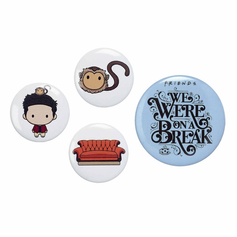 Offizielles „Friends Ross“ Button-Set von The Carat Shop.