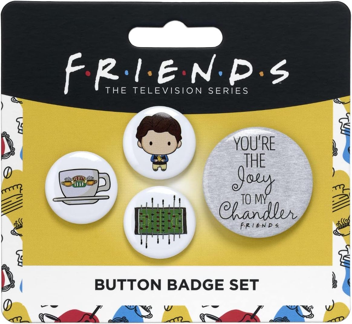 Offizielles „Friends Chandler“-Knopf-Set von The Carat Shop.