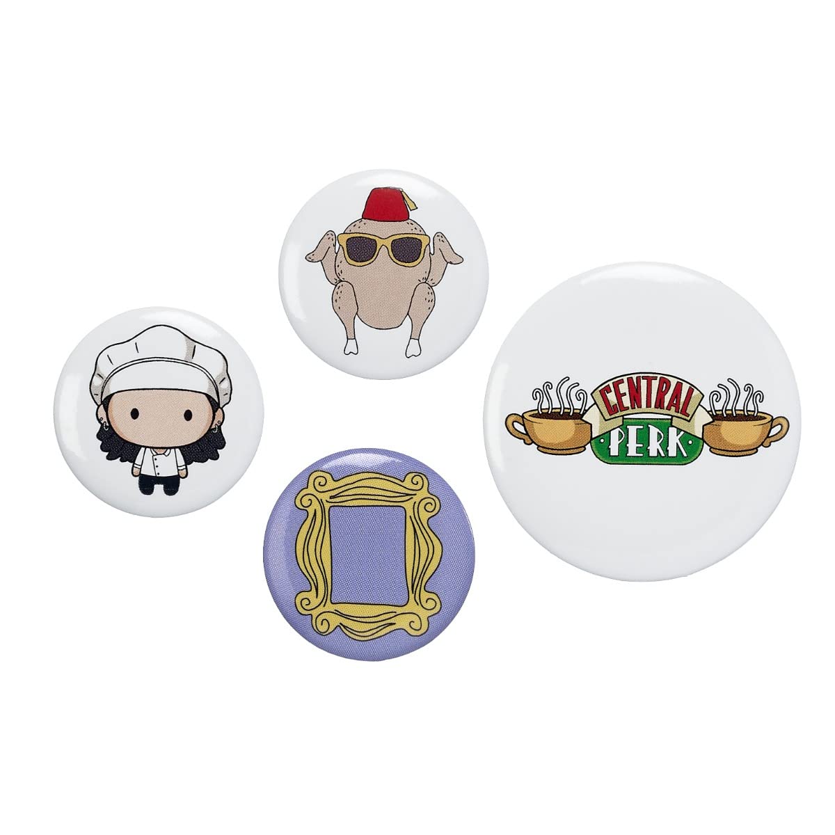 Officiële vrienden Monica Button Badge Set door The Carat Shop