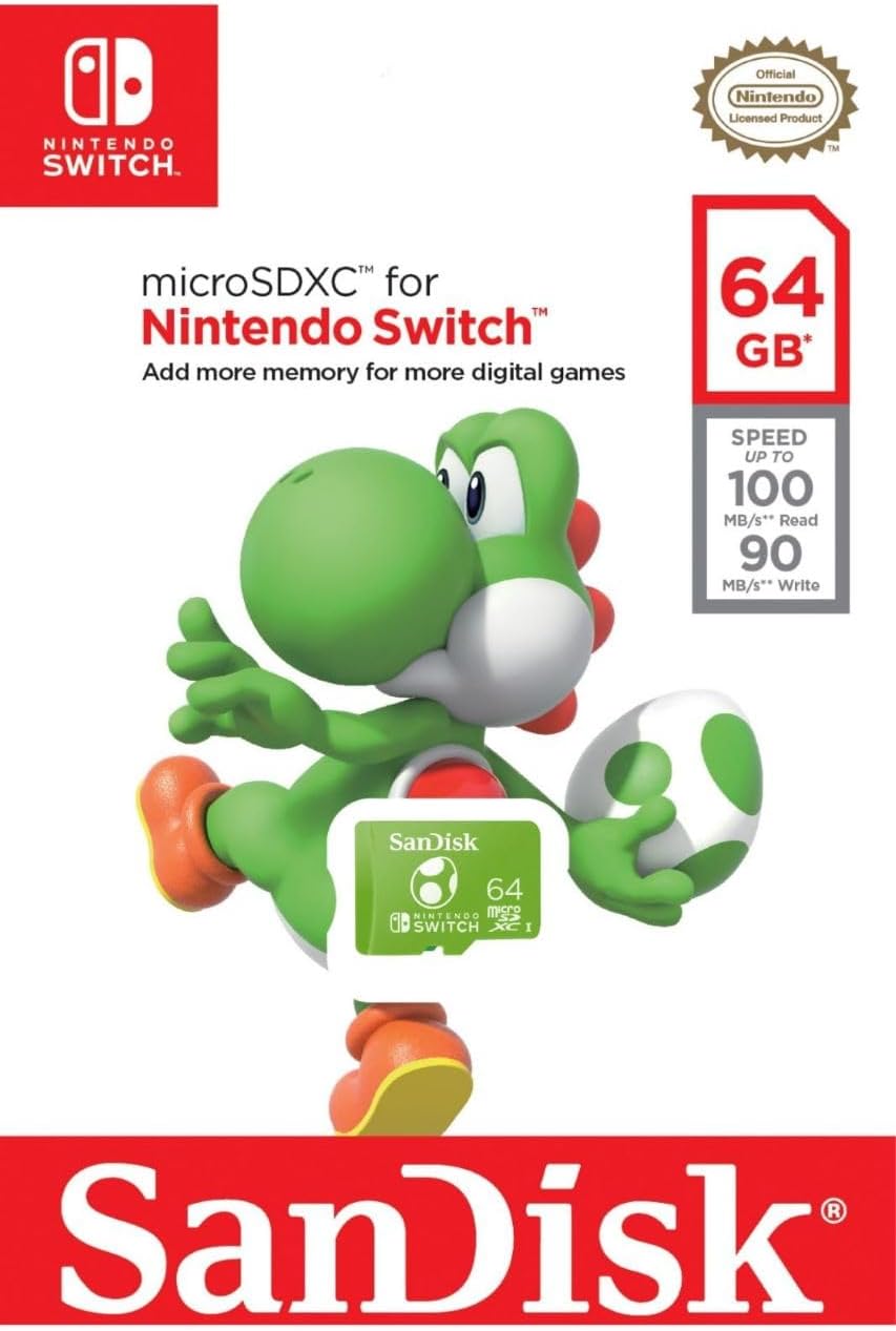 SanDisk 64GB microSDXC UHS-I card for Nintendo Switch - Nintendo licensed Product