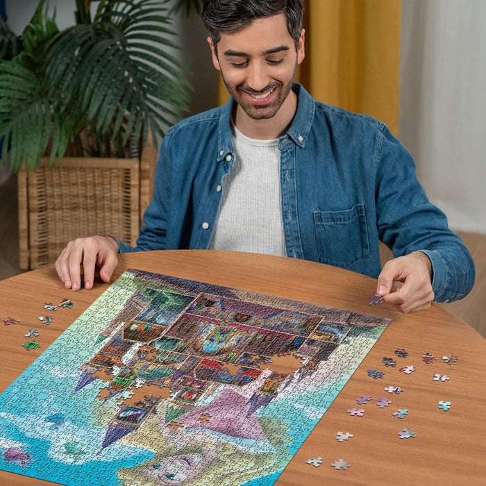 Ravensburger 12000266 - Disney Castles: Aurora - 1000 pieces jigsaw puzzle – Puzzle for adults and kids age 14 years up, disney jigsaw, disney gifts