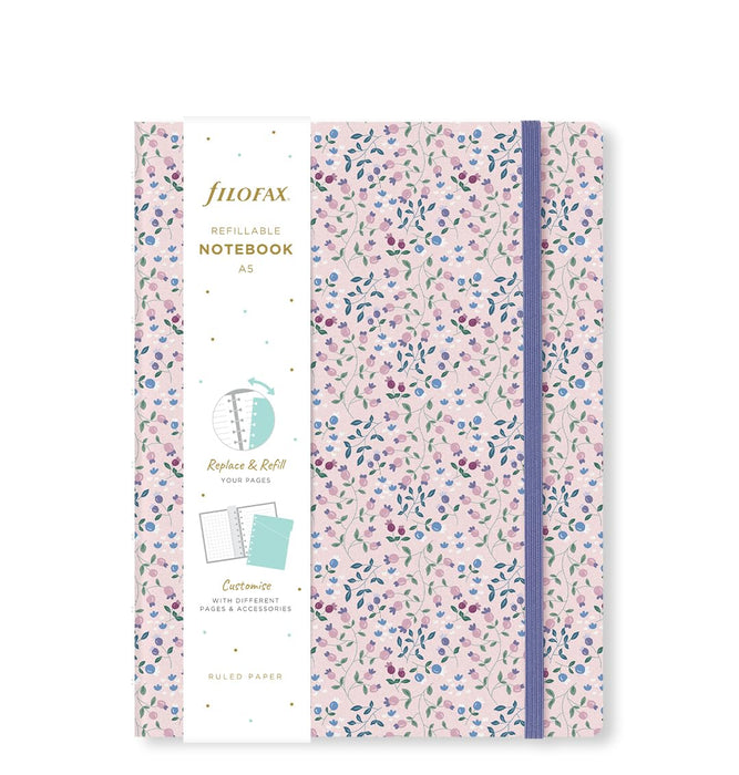 Filofax Meadow A5 Refillable Notebook - Pink