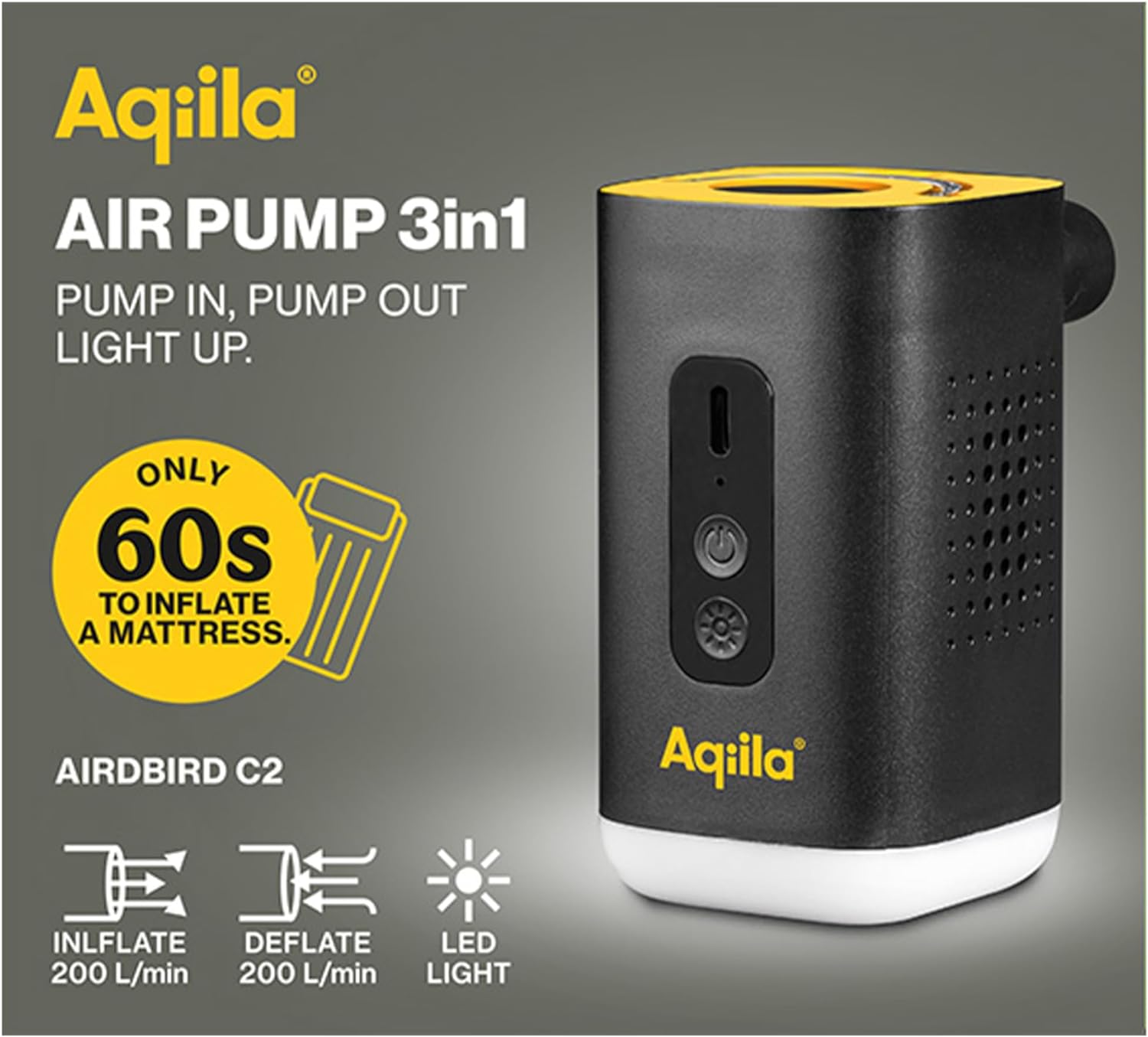 Aqiila - Airbird C2 - Air Pump 3In1