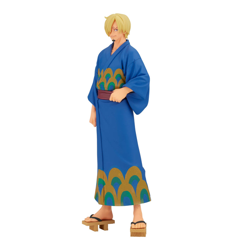 Banpresto Sanji One Piece - DXF The Grandline Series - Wanokuni - Yukata Version, 17 cm, mehrfarbig, BP88989P