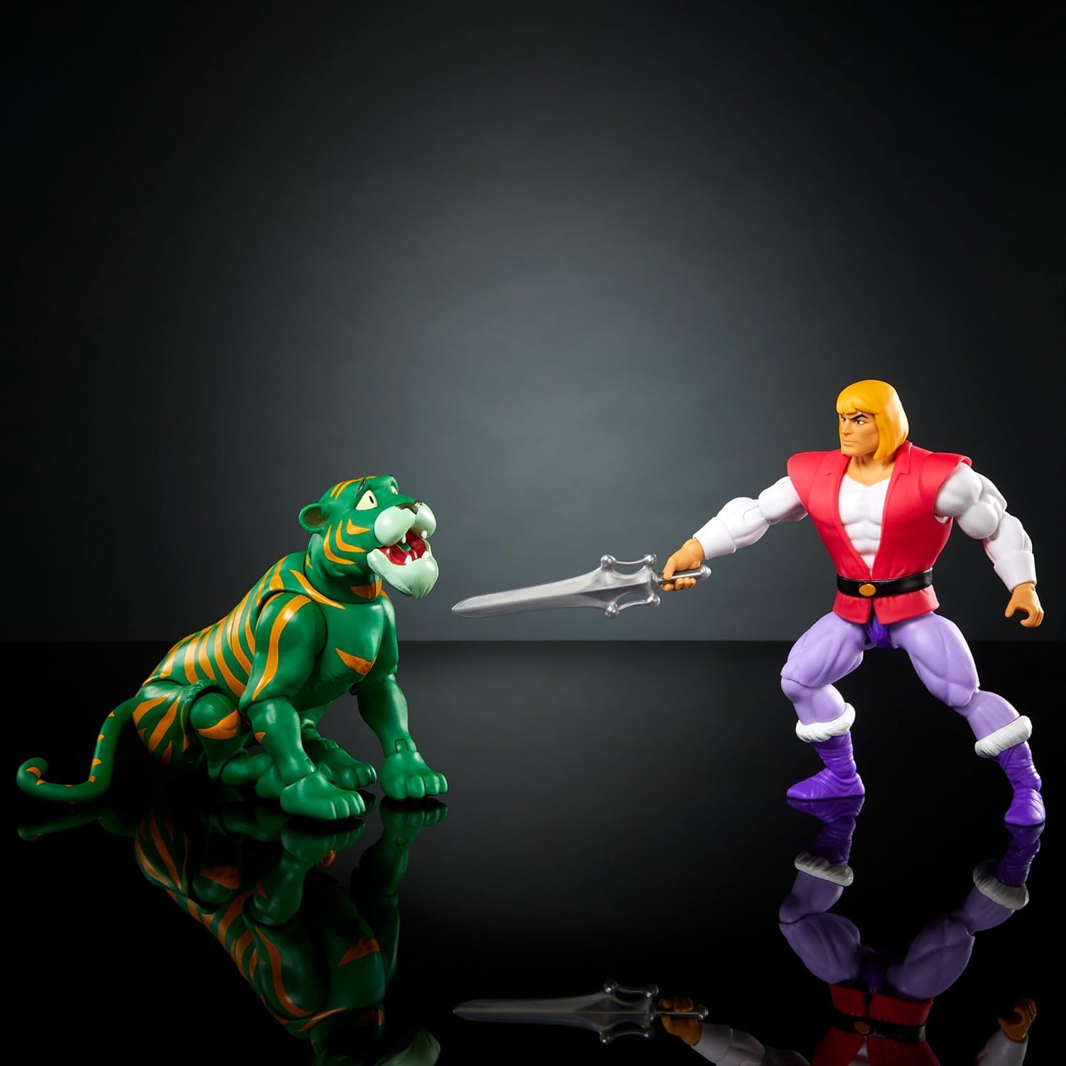 Masters of the Universe Origins Action Figure 2-Pack, Cartoon Collection Prince Adam and Cringer, MOTU 5.5-Inch Scale Toys, 16+ Articulations, HTH30