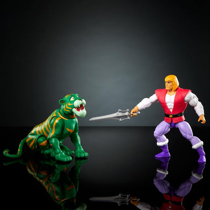 Masters of the Universe Origins Action Figure 2-Pack, Cartoon Collection Prince Adam and Cringer, MOTU 5.5-Inch Scale Toys, 16+ Articulations, HTH30