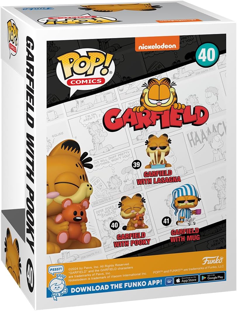 Funko Pop! Comics: Garfield– Garfield With Pooky - Collectable Vinyl Figure - Gift Idea - Official Merchandise - Toys for Kids & Adults - Cartoons Fans - Model Figure for Collectors and Display