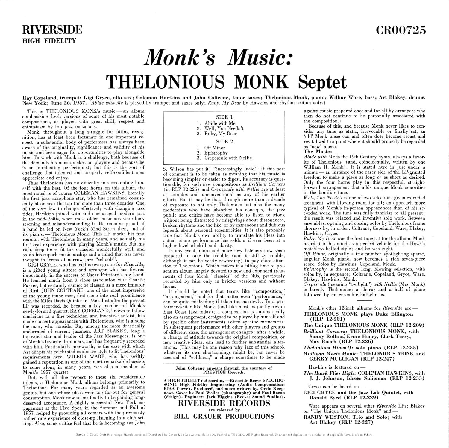 Monk's Music