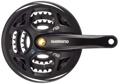 Shimano FC-M311 Altus square taper chainset, 48/38/28T, with chainguard, 175 mm