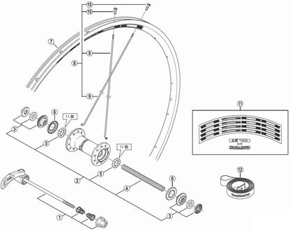 Shimano HB-4500 lock nut unit