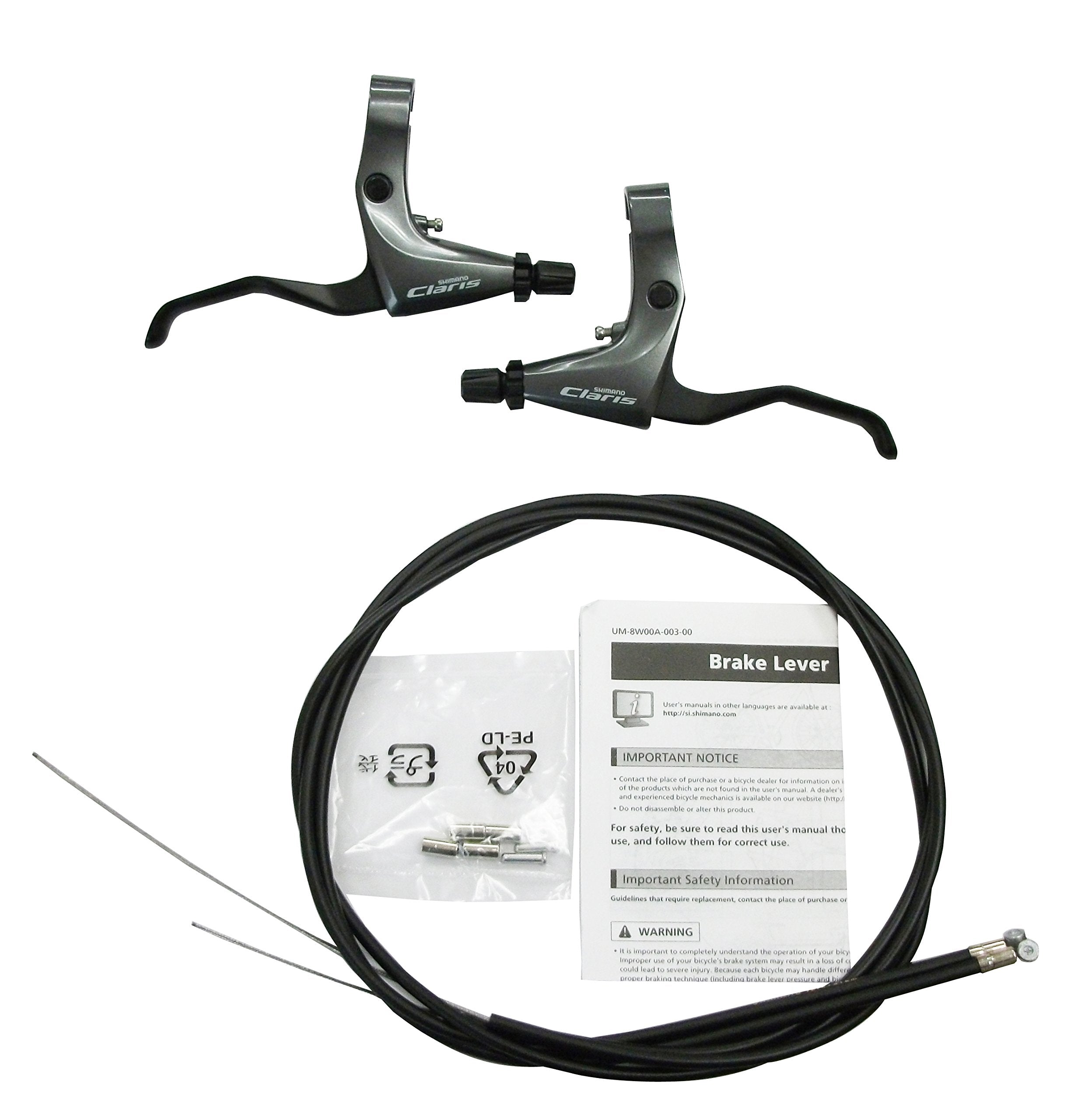 Shimano BL-R2000 Claris flat bar brake levers, silver