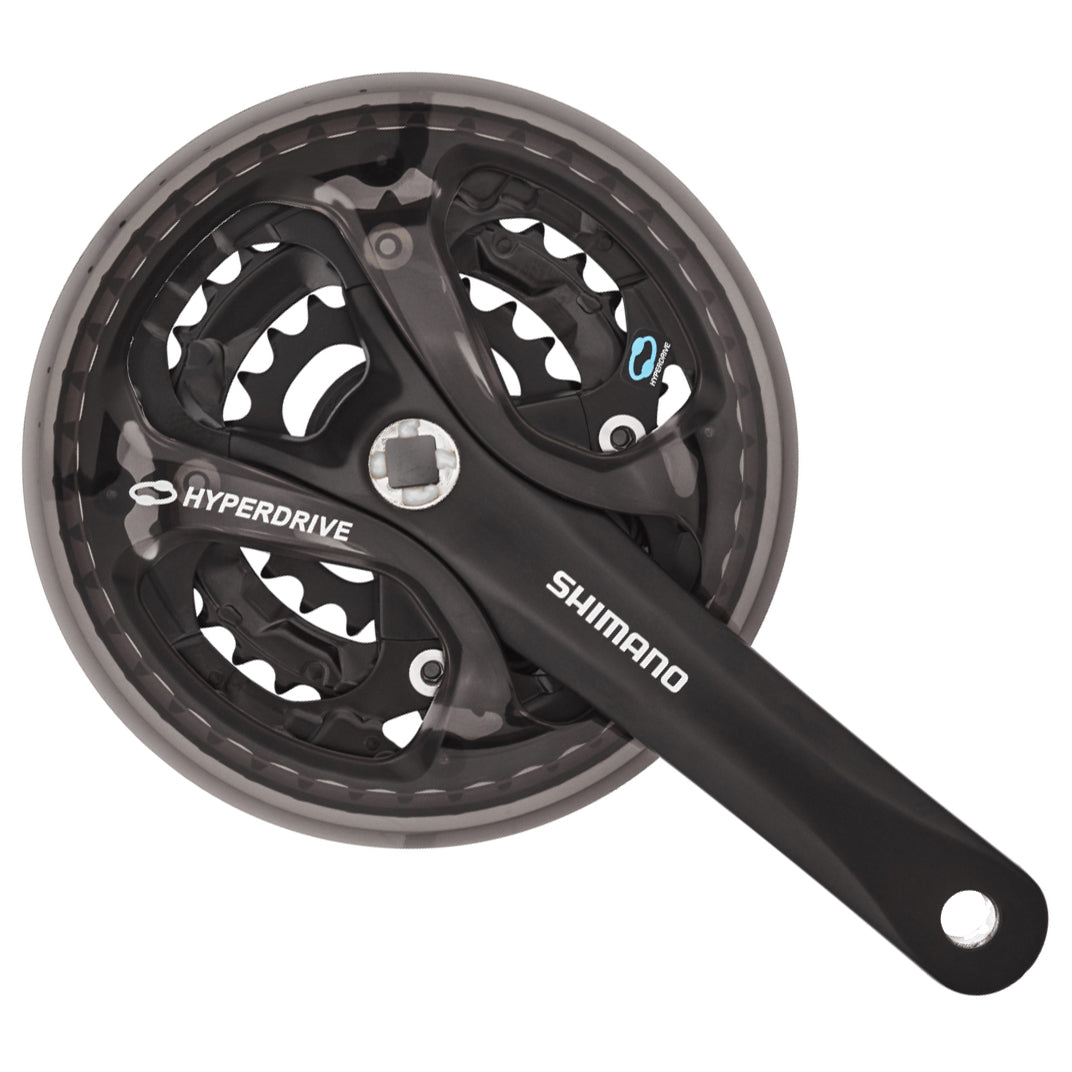 Shimano FC-M361 chainset, square taper - 48 / 38 / 28T - 175 mm black