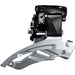 Shimano FD-M2000 Altus 9-speed MTB front derr, conventional swing, dual-pull 66-69