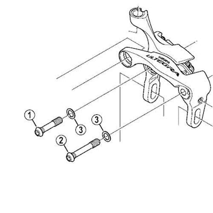 Shimano BR-6810-F fixing bolt Y, M6 x 27.3 mm
