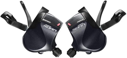 Shimano SL-R3000 Sora 9 speed shift levers for flat bar, triple