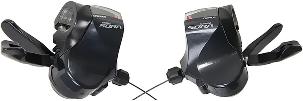 Shimano SL-R3000 Sora 9 speed shift levers for flat bar, triple