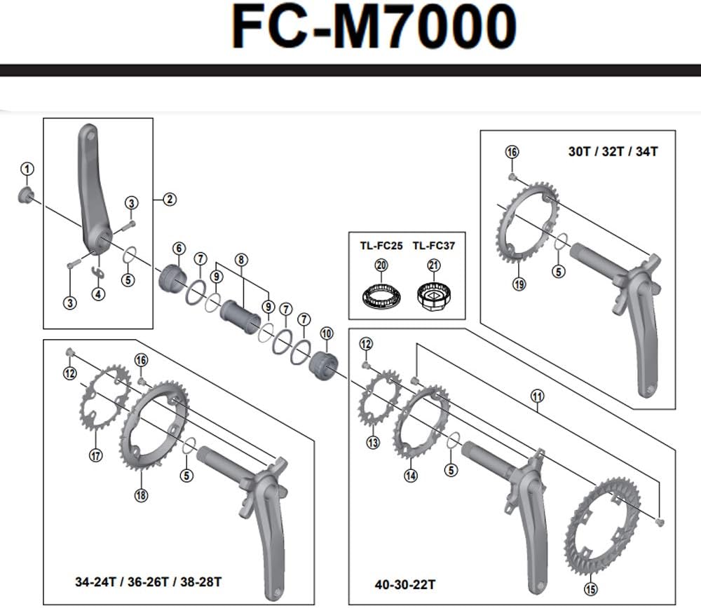 Chainring 34T-BB For 34-24T FC-M7000-2
