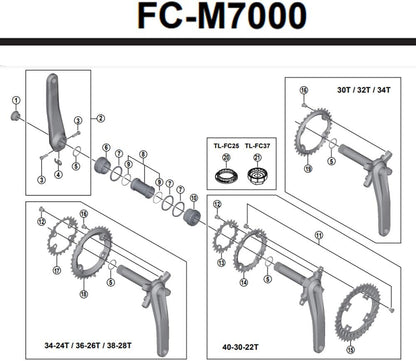 Chainring 34T-BB For 34-24T FC-M7000-2