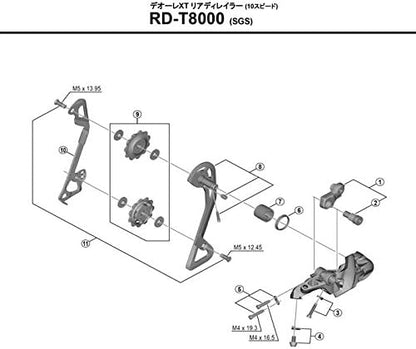 Shimano RD-M7000-10 stroke adjusting screws and plate