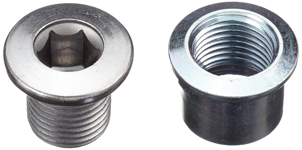 Shimano FC-M612 double gear fixing bolt and nut, M8 x 8.5 mm, set of 4