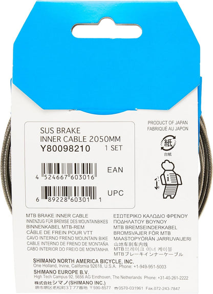 Shimano MTB stainless steel inner brake wire,1.6 x 2050 mm, single