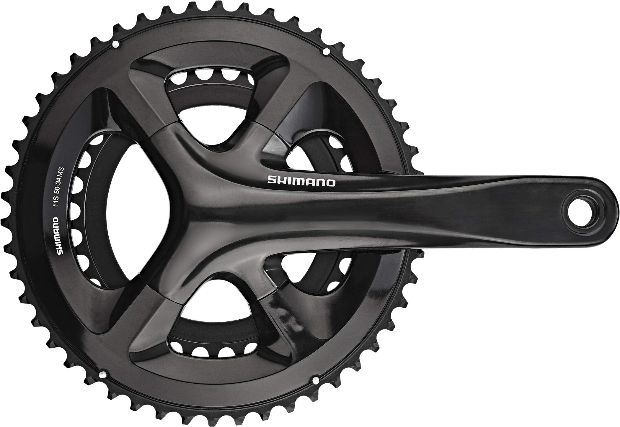Shimano FC-RS510 double chainset, 50 / 34T, for 135/142mm axle, 175mm, black