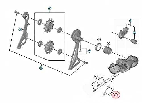 Shimano RD-R9150 end adjusting bolt and plate