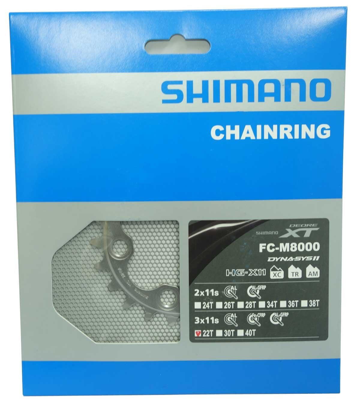 Shimano FC-M8000 chainring 22T-BA for 40-30-22T