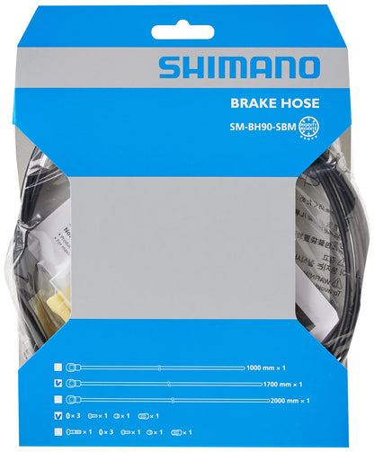 Shimano SM-BH90 XTR/XT/SLX disc brake cuttable hose, straight banjo, rear, black