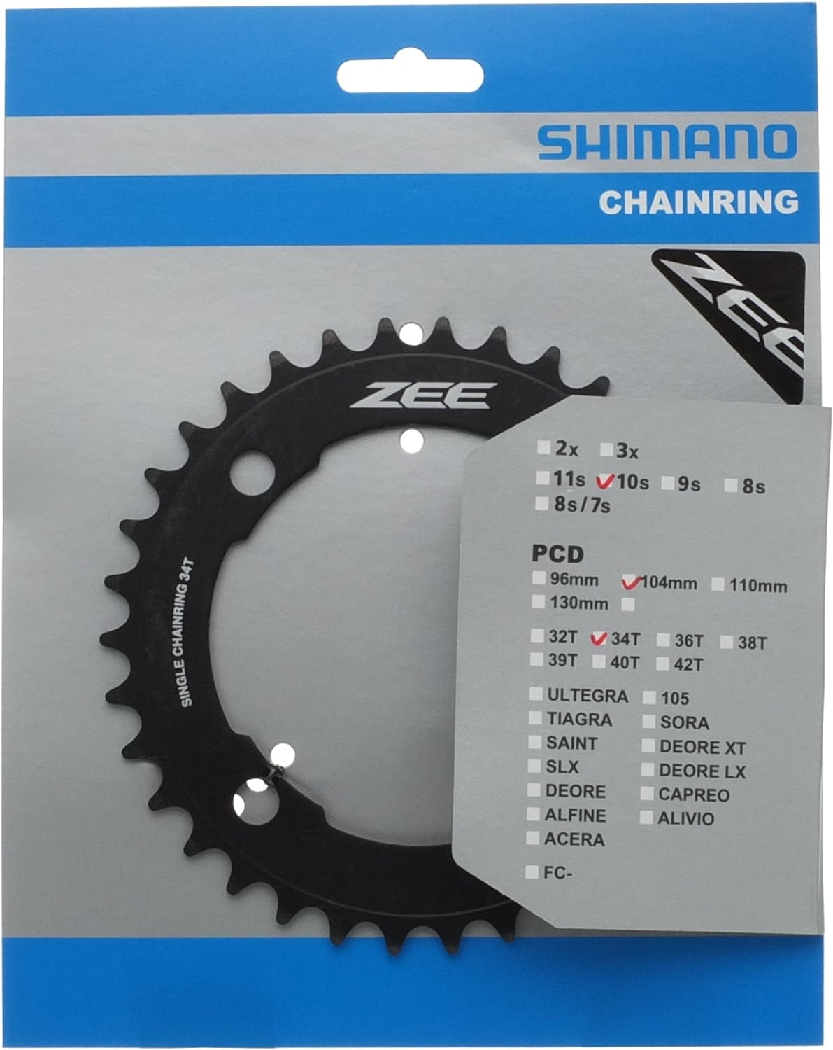 Shimano FC-M640 chainring 34T, black