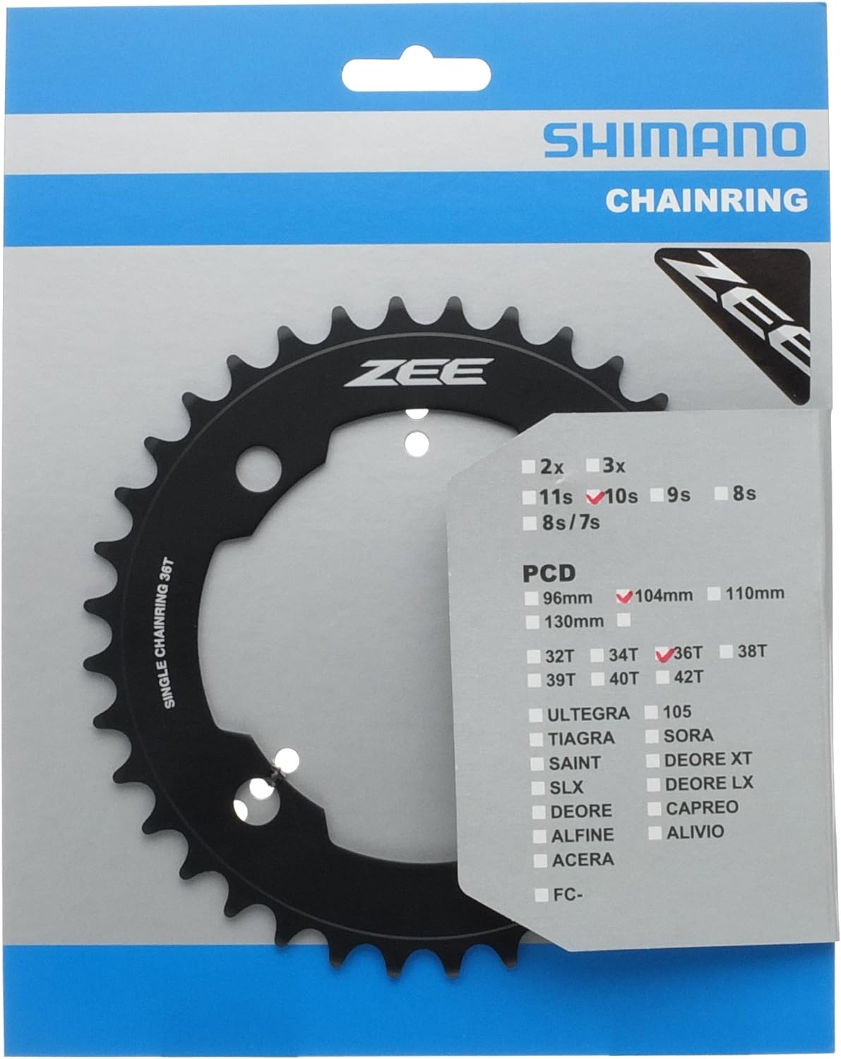 Shimano FC-M640 chainring 36T, black