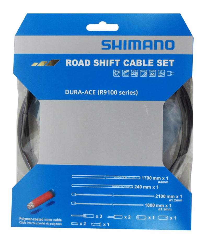 Shimano RS900 Road gear cable set, Polymer coated inners, black