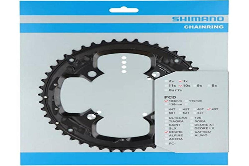 Shimano FC-T6010 chainring, 48T, for chain guard, black