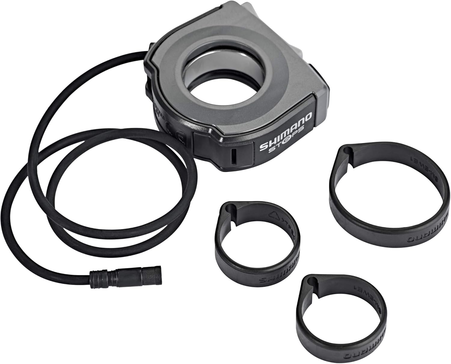 Shimano SW-E6000 STEPS switch compatible with SEIS, with cord bands A x2, B x1, grey